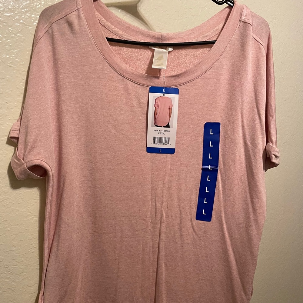 Pink and blue tops